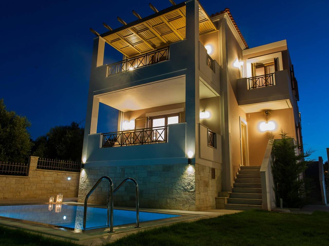 Haus in Adele mit Pool, Terrasse und Barbecue in Rethymno und Umgebung