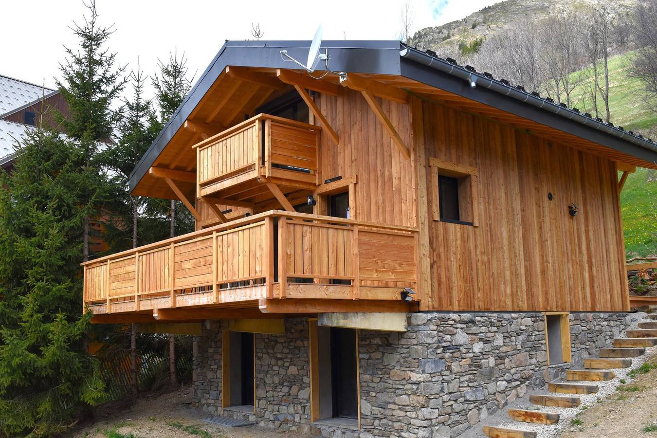 Chalet für 8 Personen mit Terrasse in Vaujany, Nationalpark Écrins