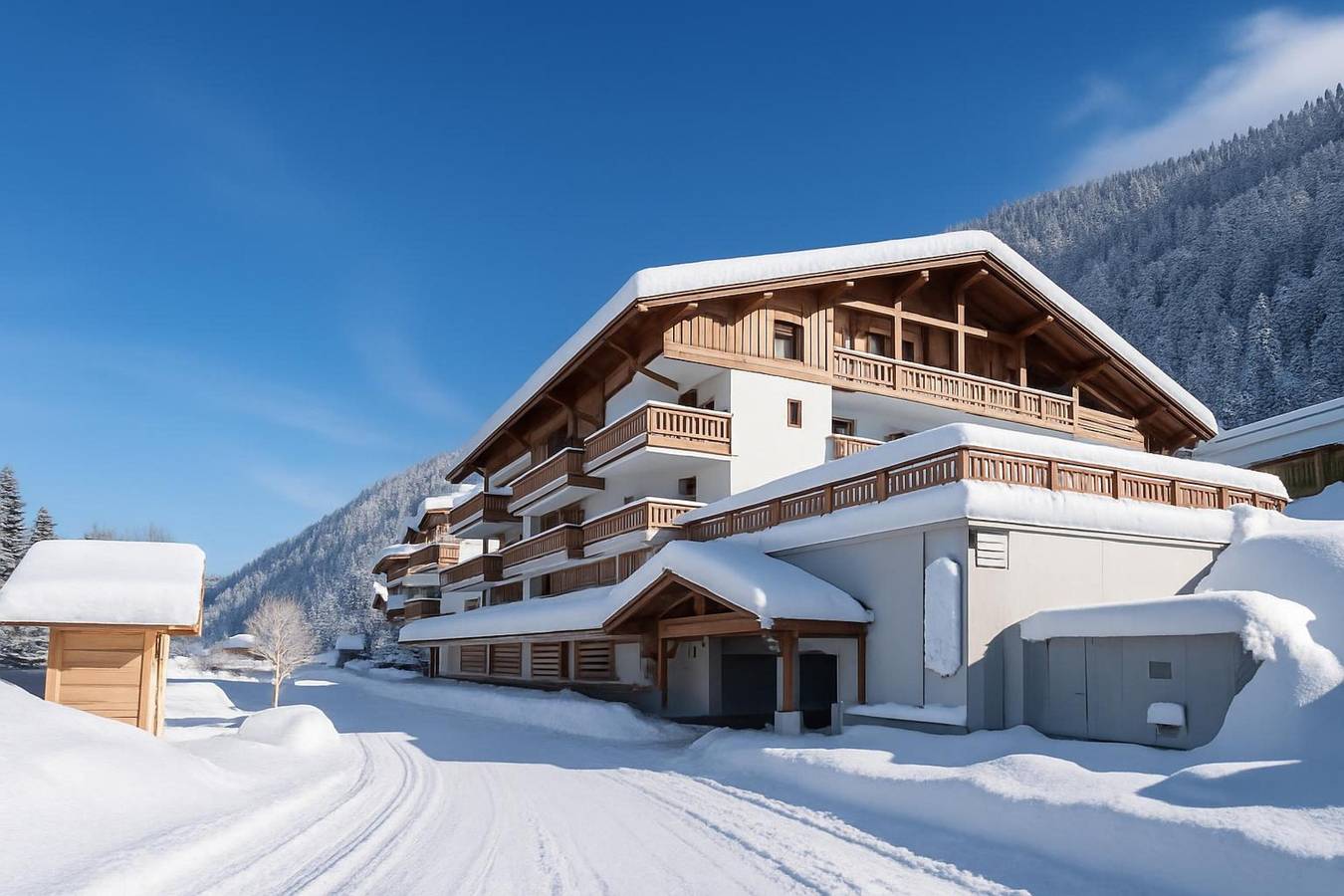 Ganze Wohnung, L'Ours Bleu B33 - Ski in Ski out in Vallorcine, Mont-Blanc-Massiv