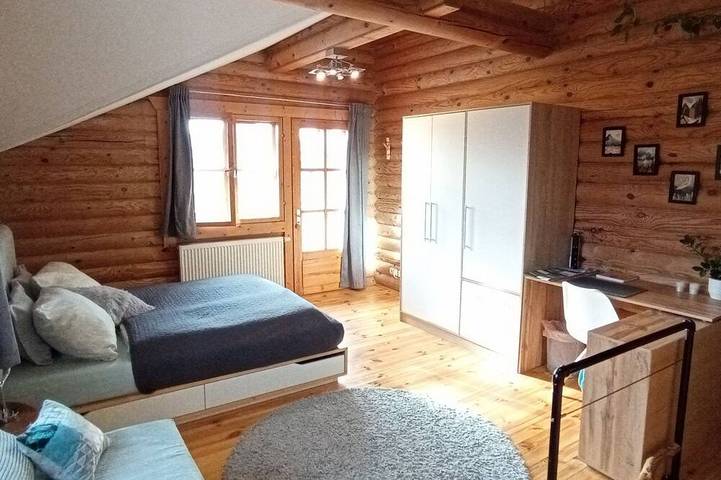 Lodge im Blockhaus -gemütliches Chillen im blauen Land am Fuße der bayr. Alpen in Obersöchering, Pfaffenwinkel