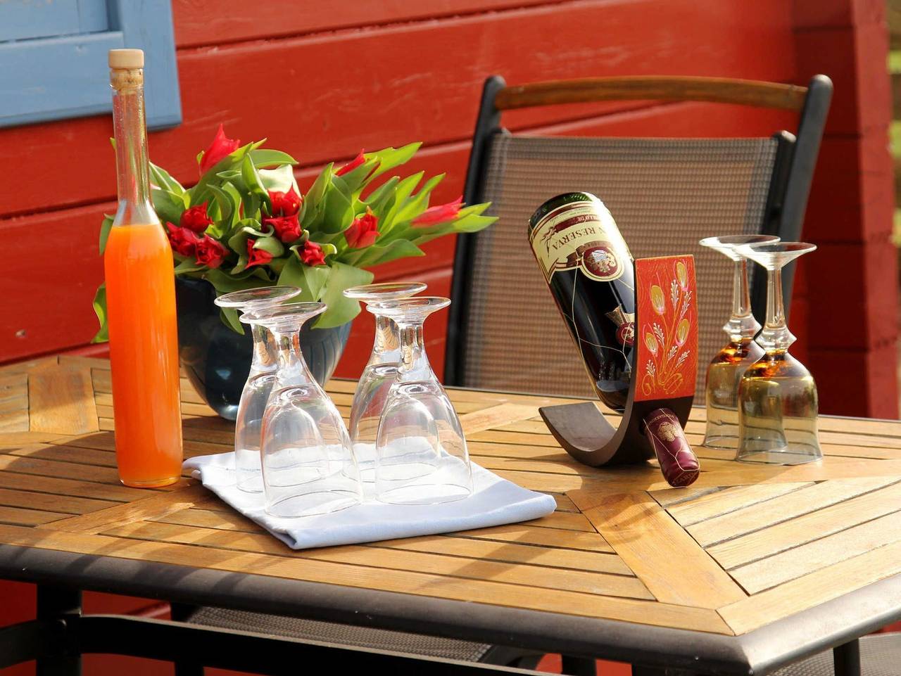 A10 Ostsee Land Ferienhäuser Brusow Kröpelin - A10: 3-Raum-Holzhaus Bine mit Kamin, Terrasse, Podsauna in Kröpelin, Rostock und Umgebung