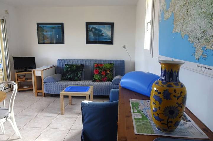 Apartamento entero, T2 hermoso mar y playa Carro - '' L'Ile Bleue ' in Martigues, Costa mediterránea (Francia)