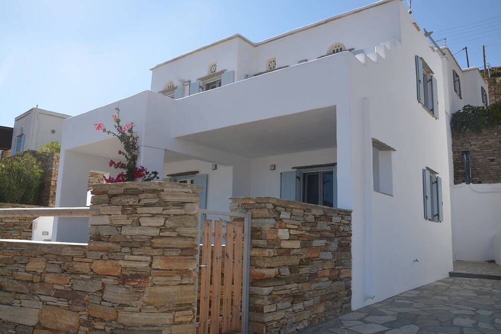 Modern new villa with  Aegean and Mykonos View in Tinos