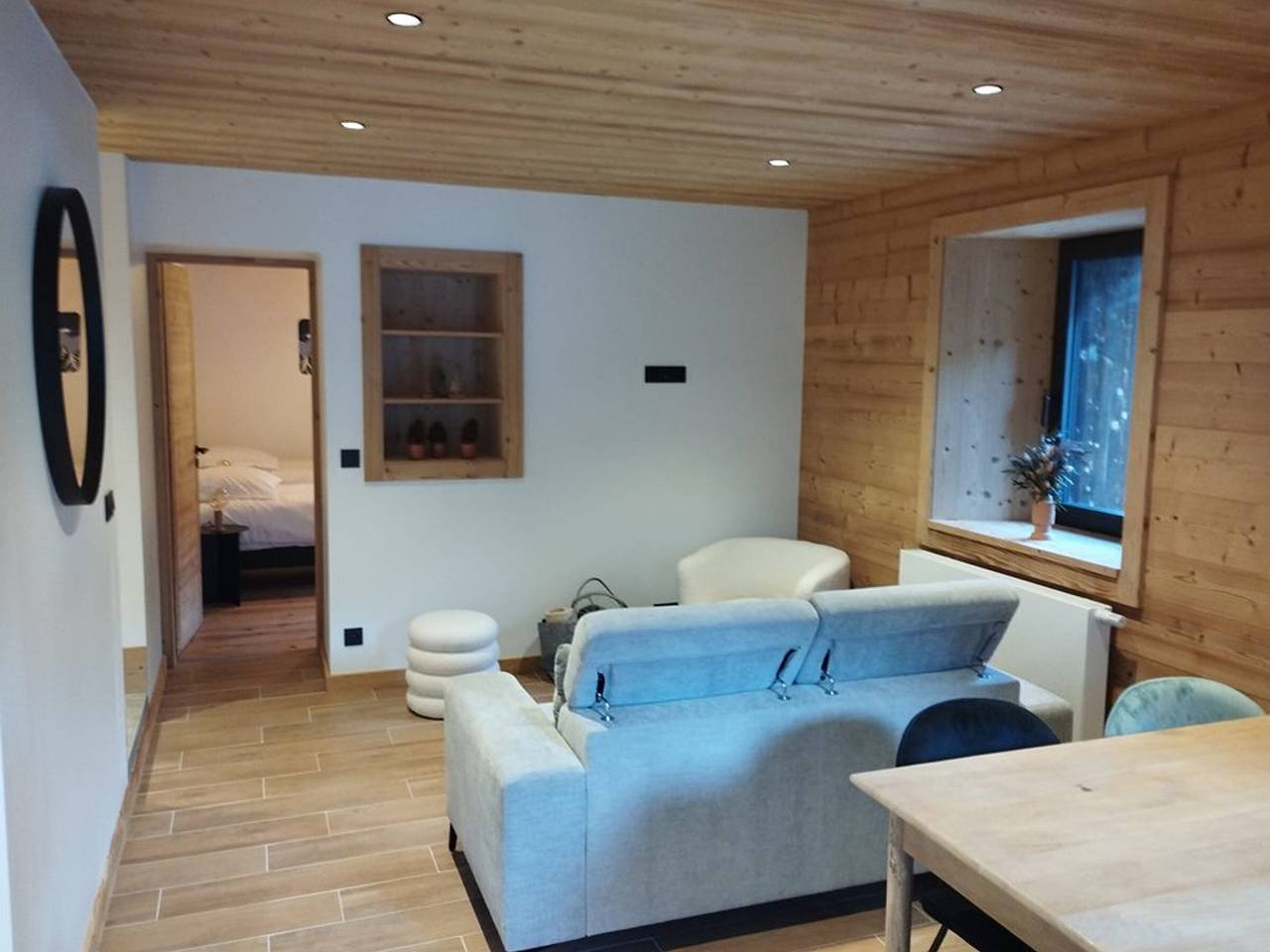 Gemütliche Erdgeschosswohnung mit Garten, 2 Schlafzimmer, Parken, Terrasse, voll ausgestattete Küche in Saint-Jean-d'Aulps, Les Portes du Soleil