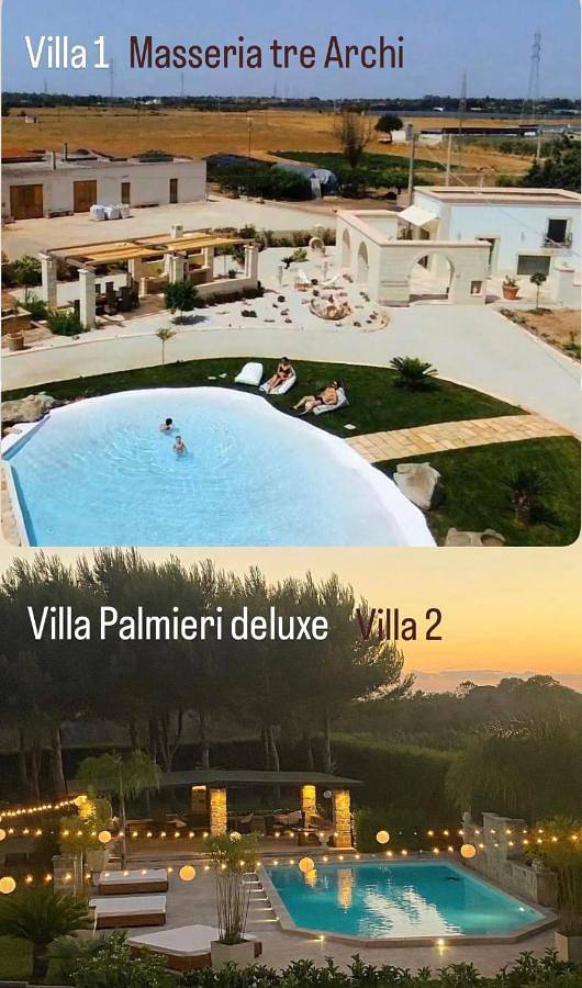Villa per 4 persone, con giardino e piscina per bambini nonché piscina e panorama in Aradeo