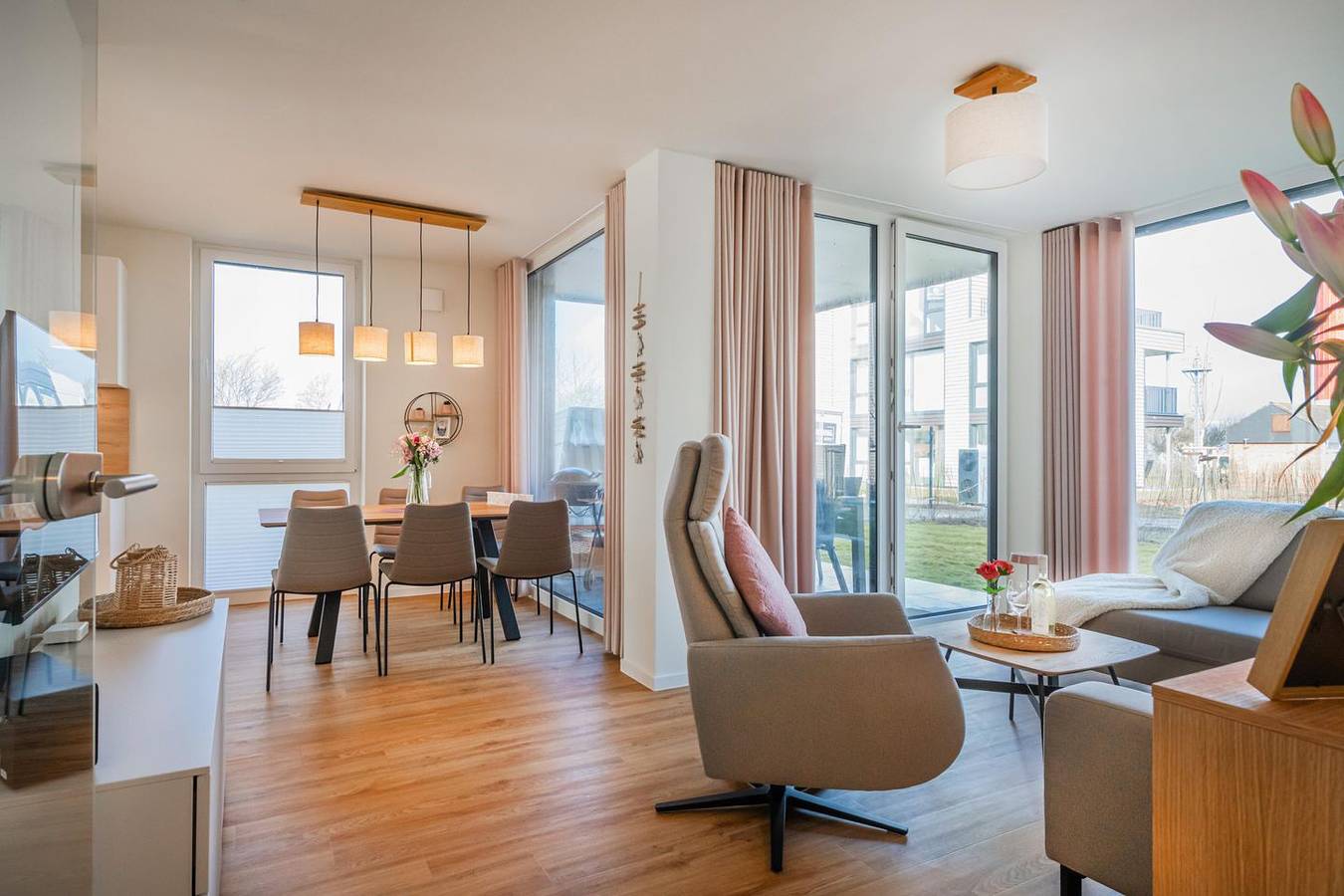Ganze Wohnung, Hygge – Familienzeit. Sauna. Terrasse mit Meerblick. in Marienleuchte, Fehmarn
