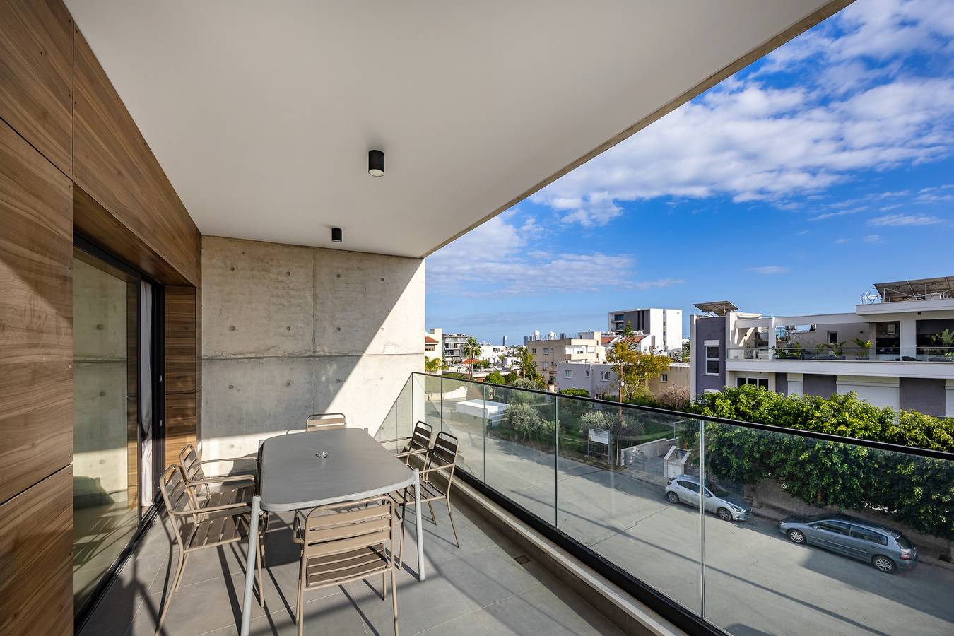 Apartamento entero, 201 Piliou Amplio balcón y piscina compartida en la azotea in Limasol, Chipre Sur