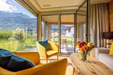 Station pour 4 personnes, avec sauna ainsi que jardin et terrasse, animaux acceptés à Meiringen