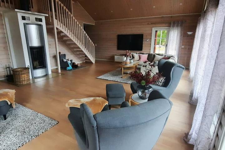 Traumhaus am See mit Sauna, Kamin, WLAN, Empore/Loft, Boot, Kanu, Doppelgarage in Nybro und Umgebung