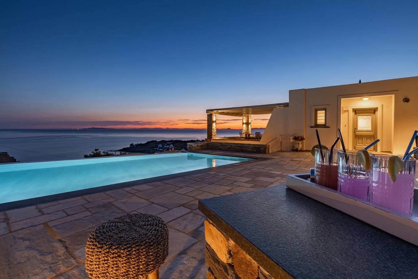 Villa per 8 persone con vista oceano in Kea