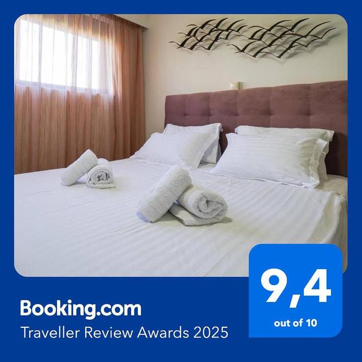 Vakantieappartement voor 5 personen, met uitzicht en balkon, kindvriendelijk in Kos Stad