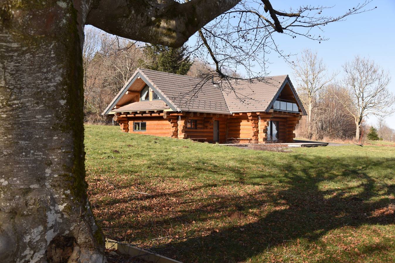 Chalet en rondins de bois avec son spa in Yssingeaux, Massif central