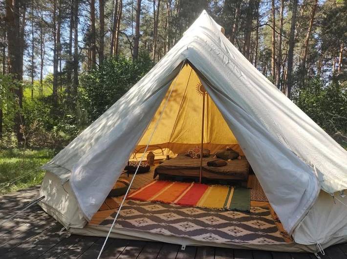 Glamping dla 2 osób, z widok i ogród na Podlasie