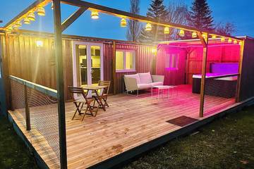 Mobil home pour 2 personnes, avec jacuzzi et jardin dans Les Hospitaux (Erquy)