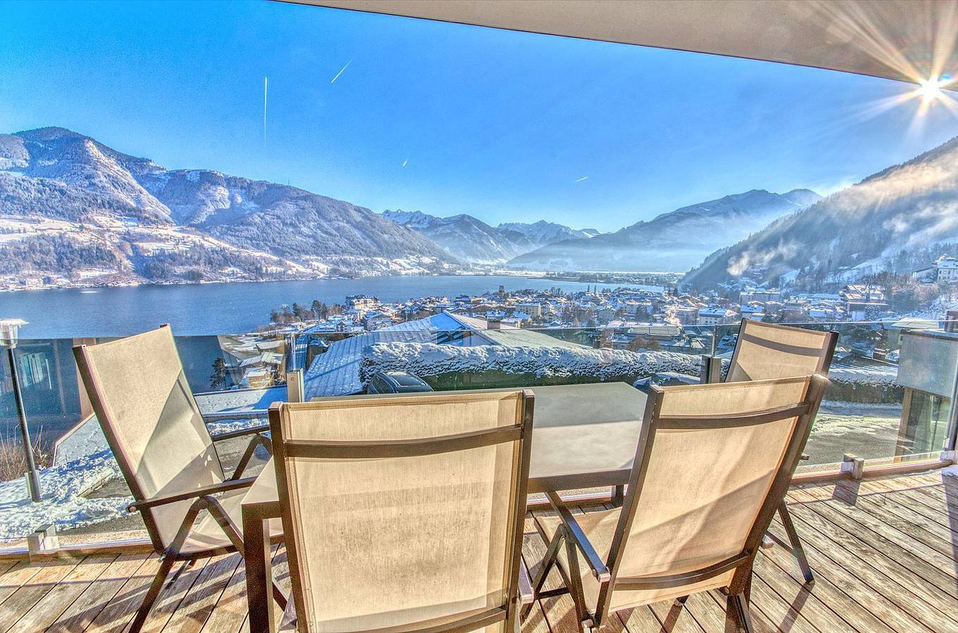 Ganze Wohnung, Ferienwohnung mit atemberaubender Aussicht über See und Bergwelt in Zell am See (Stadt), Zell am See