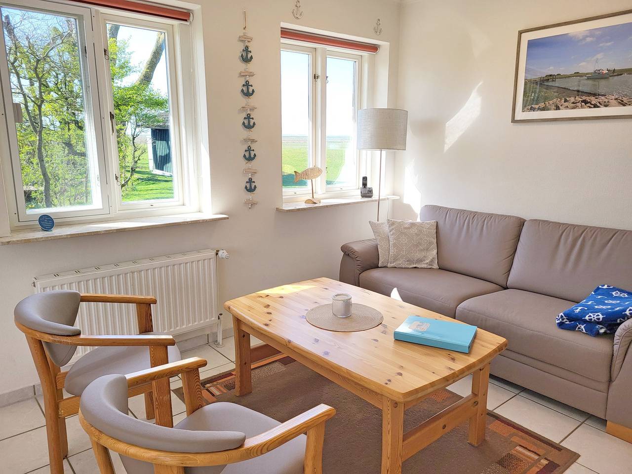 Geheel appartement, Appartement 'Ferienwohnung Gröde' met Uitzicht op Zee, Gedeeld Terras en Wi-Fi in Langeneß, Halligen
