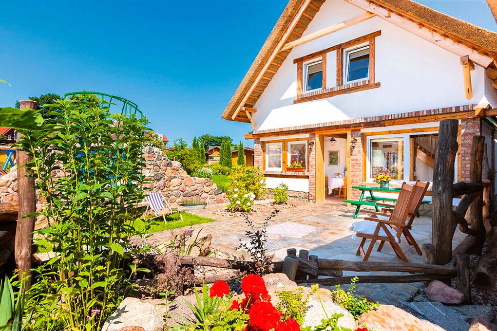 Kleines Reetdachhaus Nr. 28 in Niechorze, Powiat gryficki
