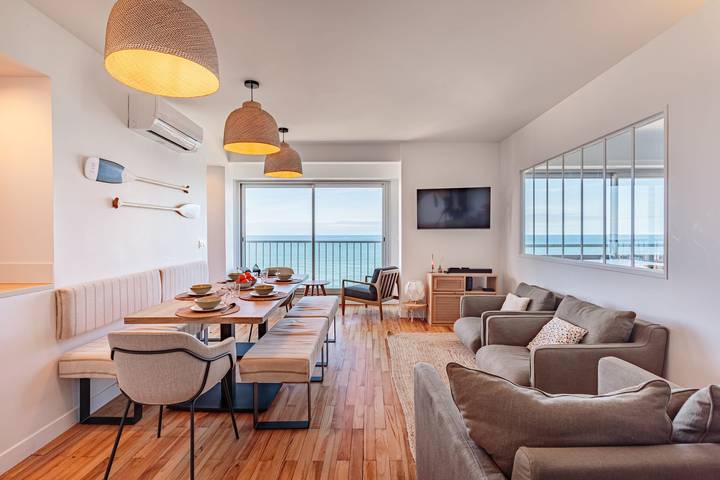 Gîte pour 6 personnes, avec balcon, adapté aux familles dans Grande Plage (Biarritz)