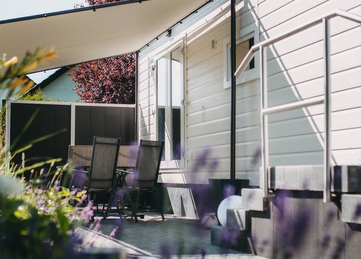 Bungalow für 4 Personen, mit Garten