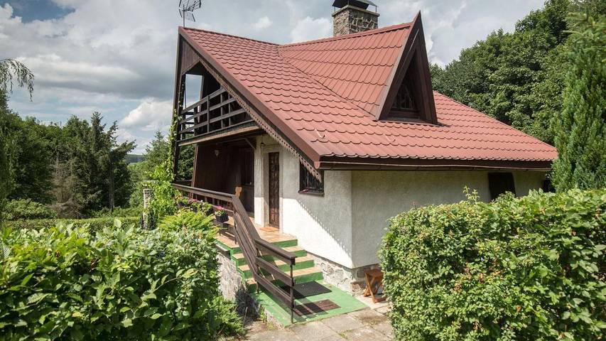 Dom dla 6 osób, z balkon i ogród oraz sauna w Chmielno