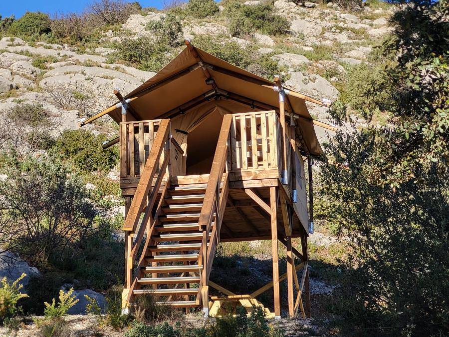 Camping Le Cézanne - Lodge 2 personen - Hochsitzlodge Cézanne in Puyloubier, Aix-en-Provence und Umgebung