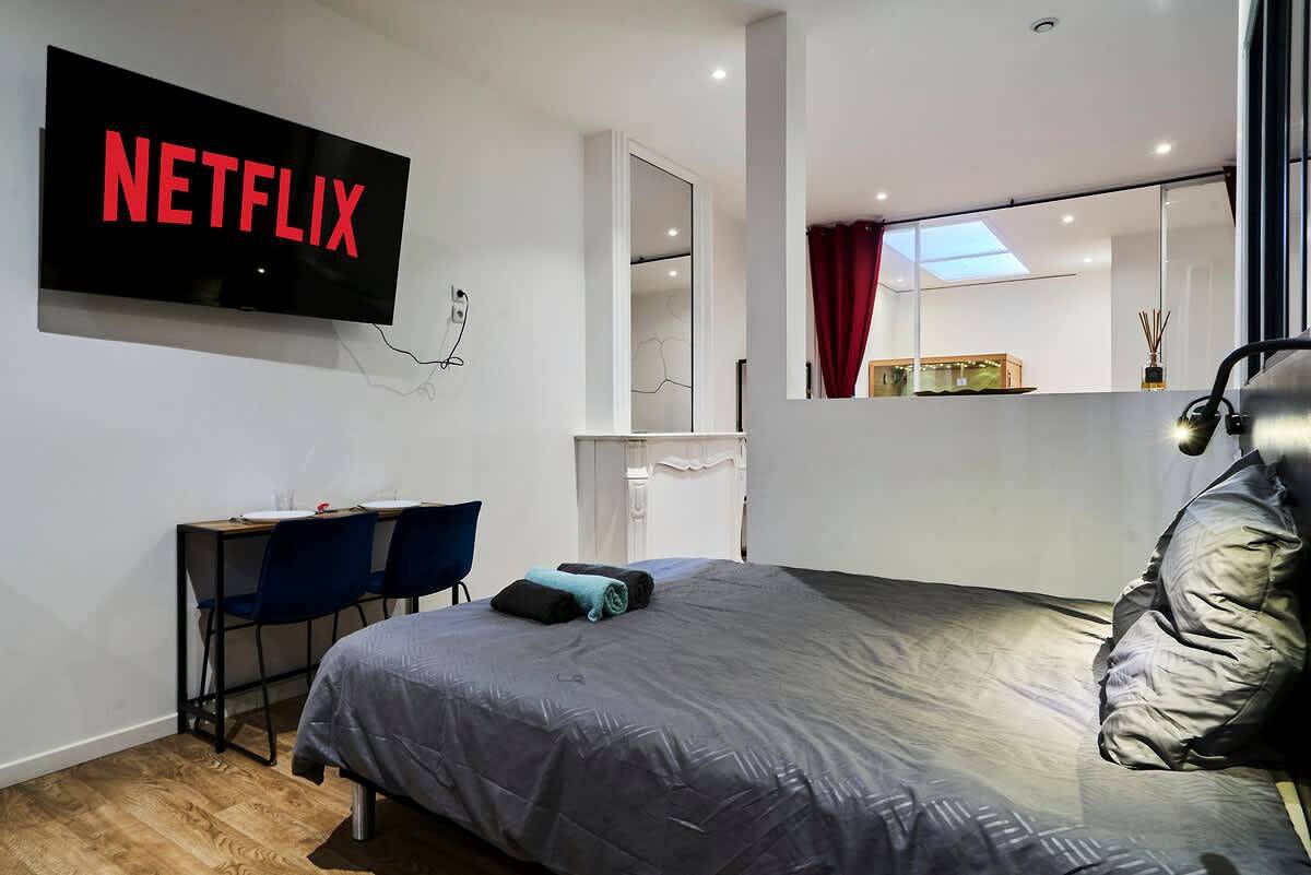 Ganzes Studio, Studio für 2 Personen mit Whirlpool in Tourcoing, Lille und Umgebung