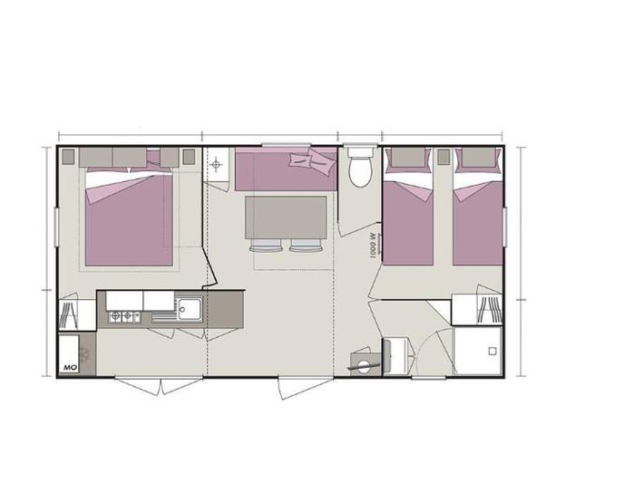 Static caravan for 4 people, with Children pool in Ile de Re