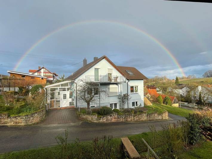 Ferienwohnung für 2 Personen, mit Balkon und Terrasse sowie Garten und Pool in Pleisweiler-Oberhofen