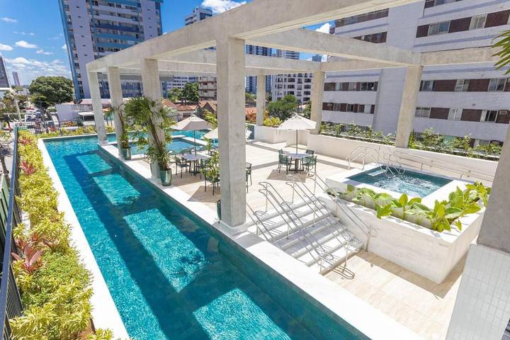 Appartement de vacances pour 2 personnes, avec jacuzzi ainsi que piscine et terrasse