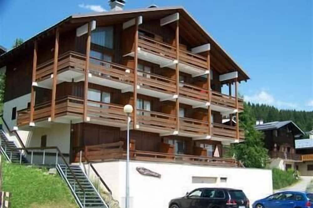 Ganze Wohnung, 150m bis zum stadtzentrum, 2te Etage, blick skipisten, balkon, fernseher, 35m², Les Saisies in Les Saisies, Albertville und Umgebung