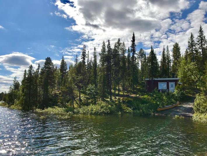 Lodge für 2 Personen, mit Seeblick und Garten sowie Sauna und Ausblick in Lappland (Schweden) - 4