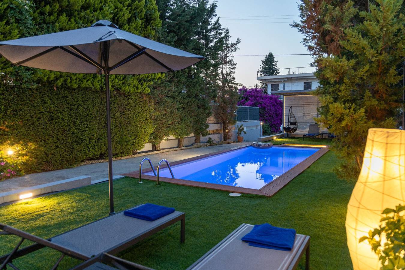 Villa 'Hestia Grey' mit privatem Pool, Wlan und Klimaanlage in Rethymno (Stadt), Rethymno und Umgebung