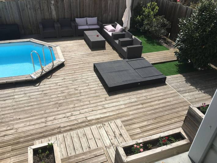 Villa pour 8 personnes, avec jardin ainsi que piscine et terrasse à Biscarrosse - 3