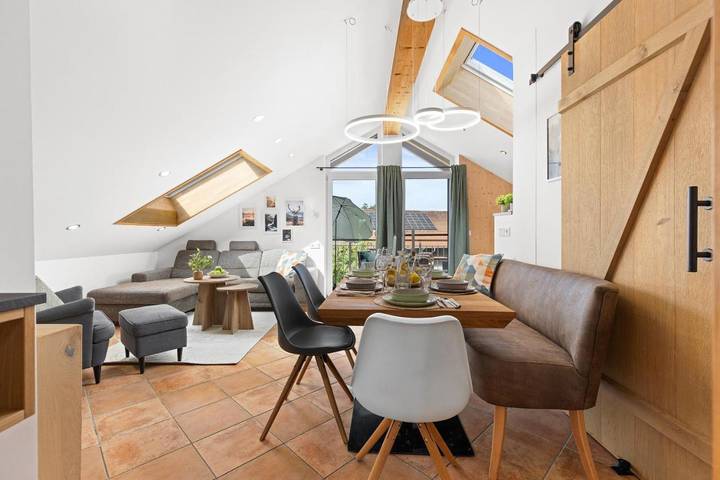 Ferienwohnung für 4 Personen, mit Garten und Ausblick, kinderfreundlich