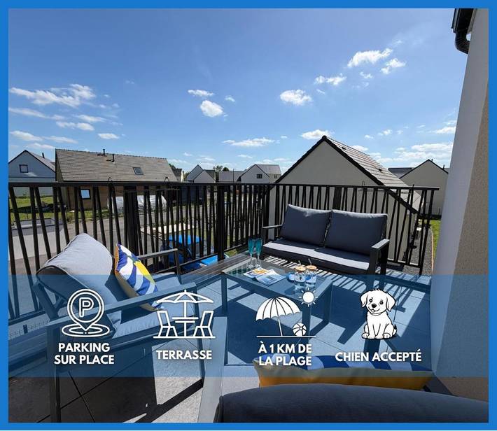 Appartement de vacances pour 6 personnes, avec Balcon ainsi que Terrasse et Vue