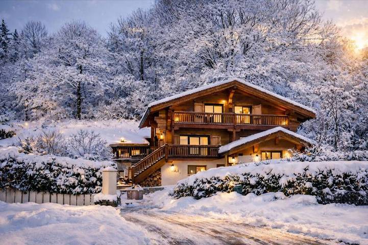 Chalet pour 8 personnes, avec jacuzzi et jardin à Passy