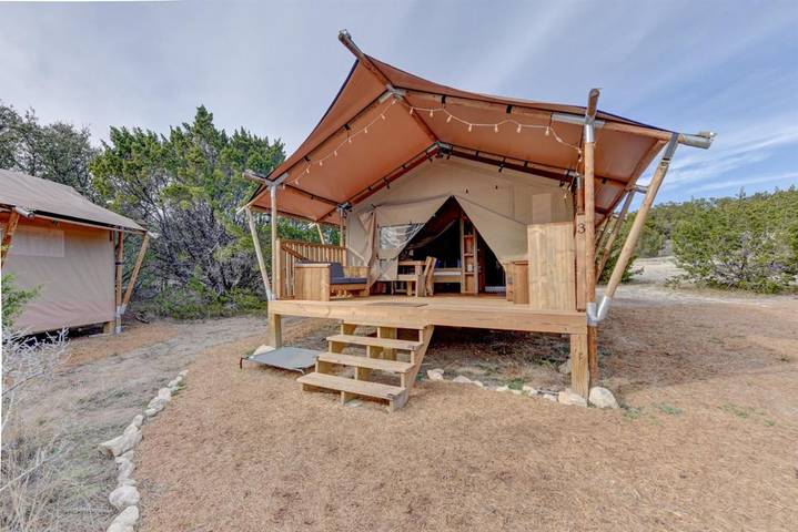 Camping für 2 Personen, mit Terrasse und Garten sowie Ausblick, mit Haustier in Texas