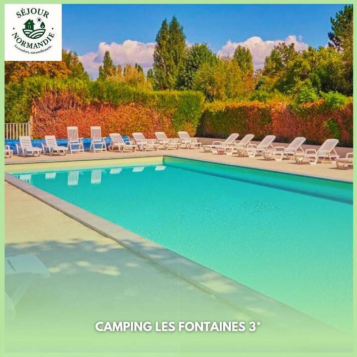 Parc de vacances pour 6 personnes, avec terrasse ainsi que piscine et jardin, animaux acceptés en Normandie - 3