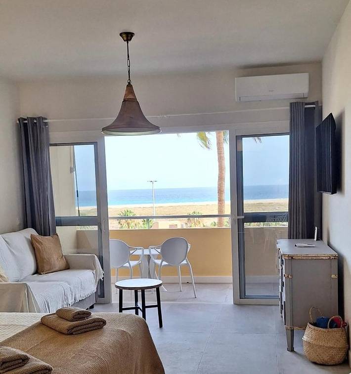 Ferienwohnung für 3 Personen, mit Balkon und Terrasse sowie Ausblick