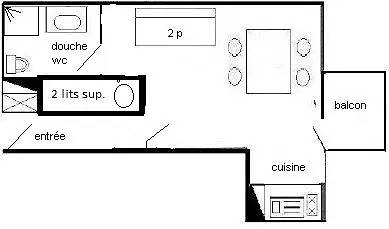 Chalet pour 4 personnes, avec Vue dans La Plagne - 2