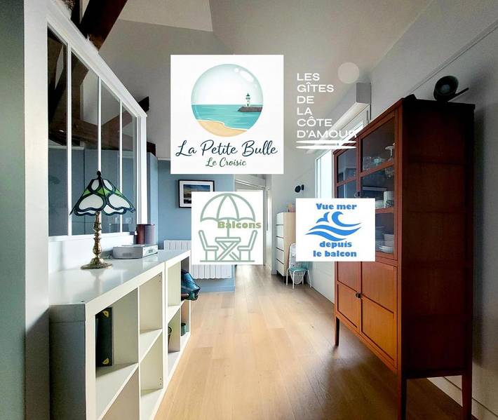 Gîte pour 4 personnes, avec piscine ainsi que vue et balcon à Le Croisic