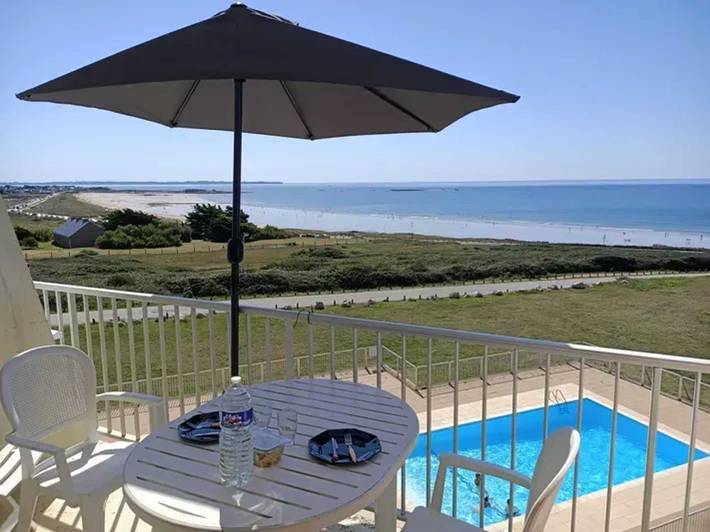 Location de vacances pour 4 personnes, avec balcon et piscine, animaux acceptés à Guidel