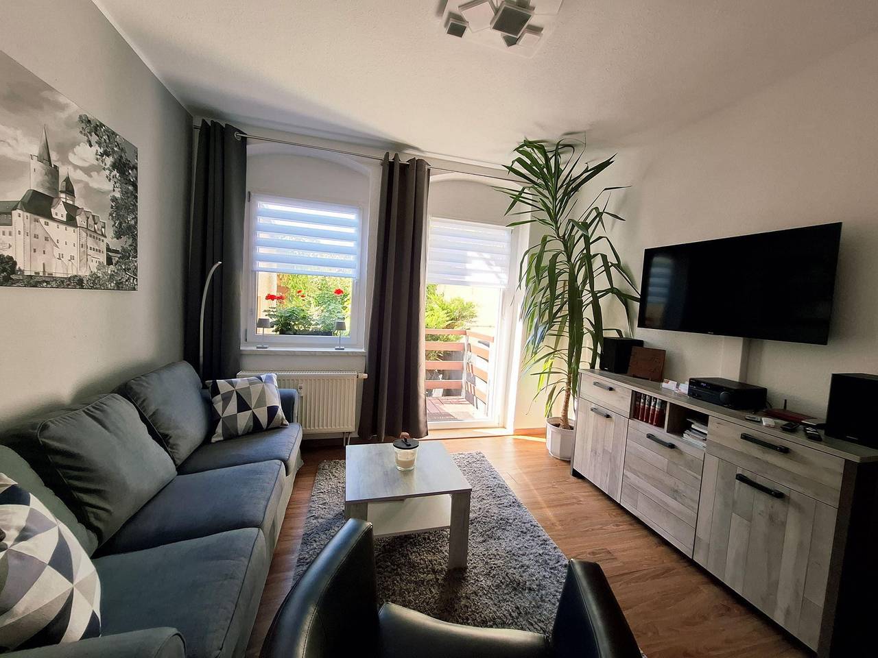 Geheel vakantieappartement, Ferienwohnung 40qm mit Terrasse in Zschopau, Ertsgebergte