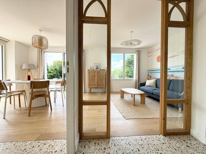 Location de vacances pour 5 personnes, avec terrasse dans Plage Kermor