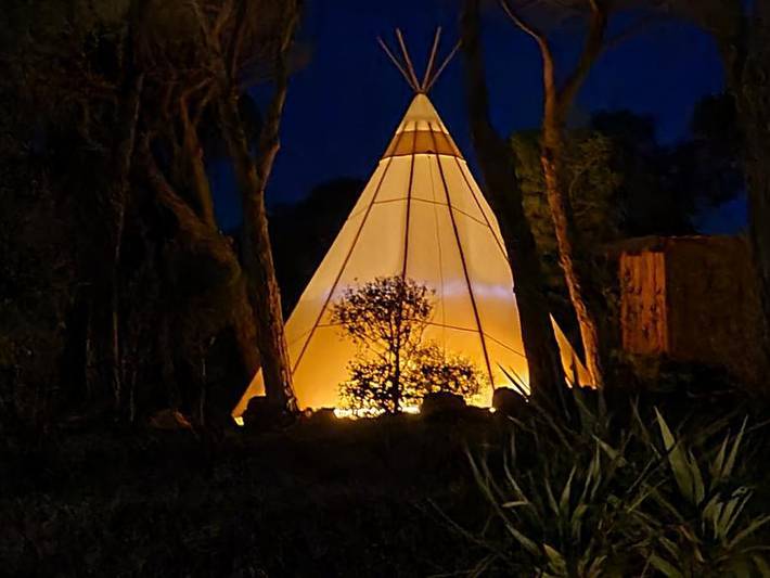 Camping Figurotta - Alojamiento 2 personas - Tipi in Bizanet, Costa mediterránea (Francia)