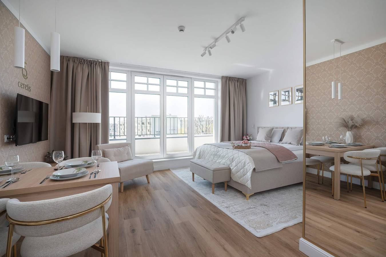 Geheel appartement, Stylish Studio with a Balcony | A Place to Work in Ciechocinek, Woiwodschap Koejavië-Pommeren