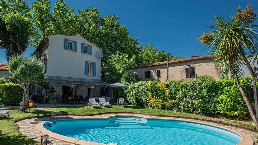 Maison de vacances pour 11 personnes, avec piscine et jardin à Canet