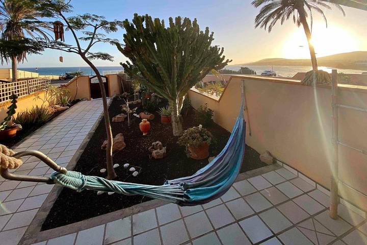 Ferienwohnung für 4 Personen, mit Terrasse und Garten sowie Ausblick