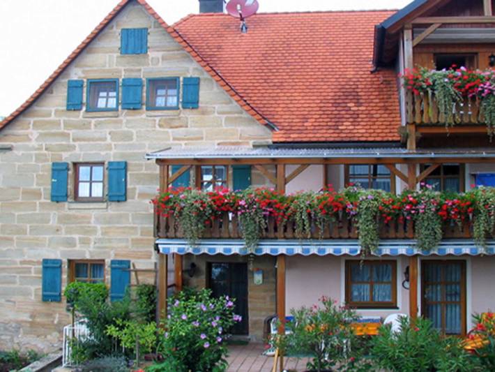 Ferienwohnung für 3 Personen, mit Balkon und Garten sowie Seeblick und Ausblick in Franken - 4
