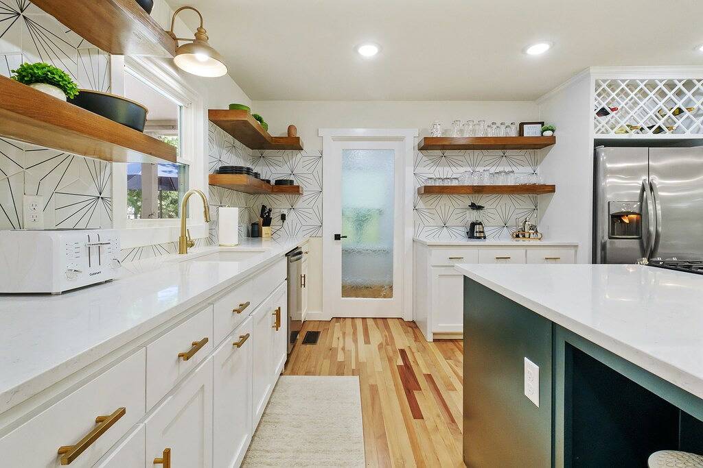 The Emerald Bungalow on Central Avenue in Bentonville, Ozark Mountains